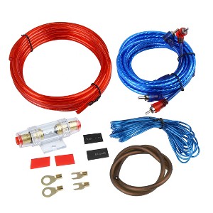 Unique Bargains Universal Car Amplifier Wiring Kit Audio Subwoofer RCA Power Fuse 1set - 1 of 4