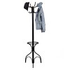 Costway Metal Coat Hat Rack Organizer Clothes Hanger Hooks Tree Stand Umbrella Holder - 2 of 4