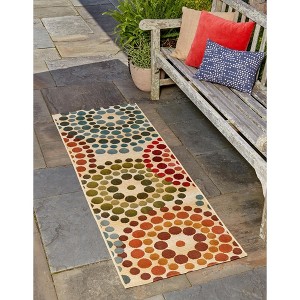 Unique Loom    Outdoor Modern Spark Area Rug - 1 of 4