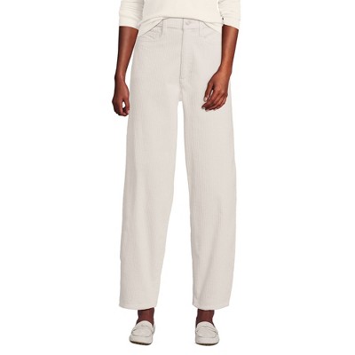 Lands' End Women's Corduroy High Rise Barrel Leg Ankle Pants