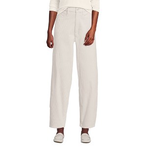 Lands' End Women's Corduroy High Rise Barrel Leg Ankle Pants - 1 of 3