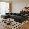 136.22" Corduroy Modular Boneless U-Shaped Sectional Sofa with 2 Ottoman, High-Density Memory Foam, Flexible Configurations, Plush Cushions - 2 of 4