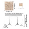 Instahibit 10x7 FT Shimmer Wall Backdrop with Stand 72 Pcs Panels Decor for Wedding Party Champagne Gold - 2 of 4
