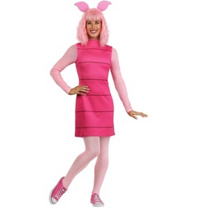 HalloweenCostumes.com Women's Disney Winnie the Pooh Piglet Costume Dress with Ears Headband - 1 of 4