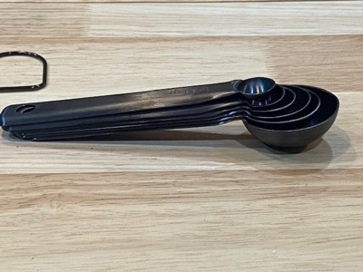 6pc Stainless Steel Measuring Spoons Matte Black - Figmint™ : Target