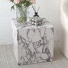 Small Coffee Tables,Bvlgari Marble Patterned End Table Cube Side Coffee Table,Square Side Table Beside Sofa Couch For Living Room,Bedroom-Cuddlewood - 2 of 4