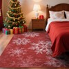 Christmas Snowflakes Printed Area Rug Washable Non Slip,Soft Indoor Carpets,Low Pile Xmas Decoration Rugs - 2 of 4
