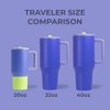 HydroJug Traveler - Water Bottle with Handle & Flip Straw - Leak Resistant Tumbler, Insulated, Stainless Steel & Rubber Base - 4 of 4