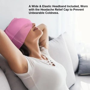 360° Massage Migraine Relief Hat Stress Relief Eye Mask Gel Hot Cold Therapy Headache Pain Relief Cap Ice Head Wrap for Headache and Puffy Eyes - 1 of 4
