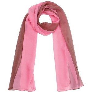 INSPIRE CHIC Women Long Chiffon Light Silky Gradient Color Shawl Wrap Scarf - 1 of 4