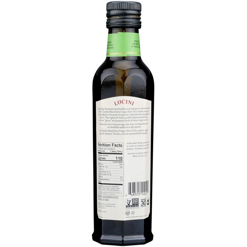 California Olive Ranch Lucini Garden Basil Extra Virgin Olive Oil - Case of 6/8.5 oz, 3 of 8