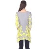 Women's Scoop Neck Printed Yanette Tunic Top - White Mark - 2 of 2