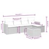 vidaXL 6 Piece Patio Sofa Set with Cushions Beige and Cream Poly Rattan - Without Storage 6 Piece Set - 4 of 4