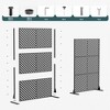 47-inches W x 72-inches H Black Galvanized Sheet Screen Outdoor and lndoor Divider for Balcony Patio Garden Room Divider ( Parallel 01) - 4 of 4