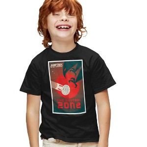 Boys' Star Trek Tng Season 1 Episode 26 T-Shirt Black Small - 1 of 4