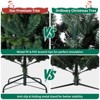 Matte Black Artificial Christmas Tree with 818 Tips, 250 Warm White LED Lights, 8 Lighting Modes, UV-Resistant PVC Needles - 3 of 4