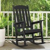 Arceso Outdoor Rocking Chairs Set, 1 Chairs & 1 Table HDPS Poly Rocking Chair, All Weather Resistant, Heavy Duty Rocker Chair For Patio, Lawn, Garden - 2 of 4