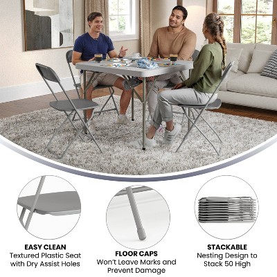Alamont 6pk Hercules Plastic Folding Chairs