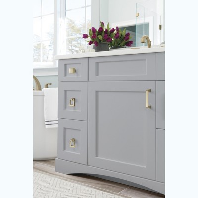 Golden Champagne 3" Matte Modern Cabinet Pull