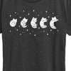 Women's - Instant Message - Cat Moon Phases Short Sleeve Graphic T-Shirt - 2 of 4