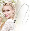 Unique Bargains Women's Heart Rhinestone Braided Hair Chain Silver Tone 1 Pc - 4 of 4