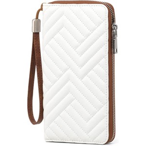 Clotth Women’s RFID Blocking Large Capacity Wallet with Detachable Wristlet - Fashionable PU Leather Clutch Purse for Daily Use,Travel - 1 of 4