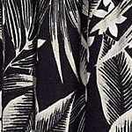 black/white floral palm