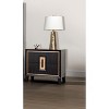 PAGED Wooden Nightstand with 1-Drawer, Mid-Century Modern Bedside Table with Smooth Metal Glides, End Table for Bedroom - 4 of 4