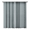 Holli Zollinger Mosaic Scallop Blue 50" x 84" Single Panel Sheer Window Curtain - Deny Designs - 3 of 4