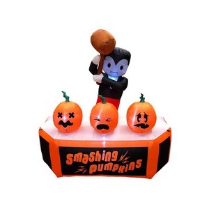 A Holiday Company 5 ft. Prelit Smashing Pumpkins Inflatable - 1 of 1