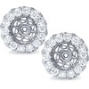 Pompeii3 5/8ct Halo Diamond Earring Jackets 14K White Gold (5.5-7mm) - 3 of 4