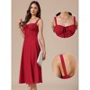 INSPIRE CHIC Women's Spaghetti Strap Sleeveless Sweetheart Neck Side Slit A-line Mid Dress - 2 of 4