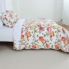 Luupatchy Red Peony Print 3 Pc Bedding Set - Luxury Comforter with 2 Pillowcases All-Season Bedding for Women & Home Bedrooms - 3 of 4