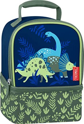 Thermos Dual Compartment Lunch Kit 9 34 H x 7 12 W x 5 D Shark Print -  Office Depot