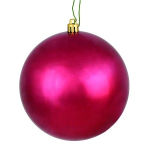 Vickerman 2.4"/24ct Shiny Ball Ornament UV Coated Berry Red: Christmas Tree Decor Set, Indoor/Outdoor Use - 1 of 1