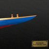 Half Hull Model Boat – Wooden Handmade Display – 12 Inch Rainbow Yacht Design By Old Modern Handicrafts - 4 of 4
