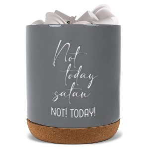 Elanze Designs Not Today Satan Grey X-Large Cork Bottom, Kitchen Counter, Ceramic Stoneware, Coffee, Tea and Hot Chocolate, Machine Brewing, K Capsule - 1 of 4