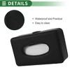 Unique Bargains Universal Car Tissue Holder Mask Holder Tissues Box Cover Car Backseat Extra Large Tissue Organization Faux Leather Black - 3 of 4