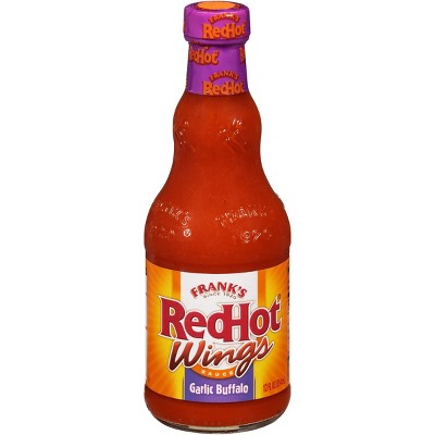Frank's RedHot Garlic Buffalo Wings Hot Sauce, 12 fl oz (Pack of 2)