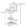 TOAOTBNBOB Adjustable Counter Height Bar Chair, Modern Barstools with Metal Legs, Dining Room Bar Stools with Soft Cushion - 3 of 4