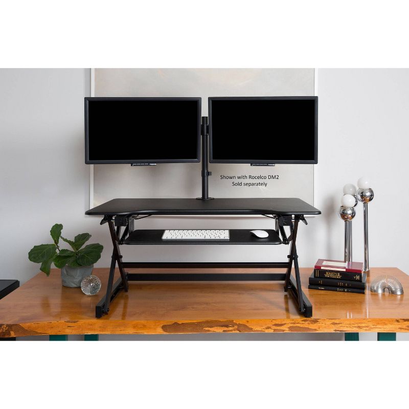 Ergonomic Height Adjustable Sit to Stand Desk Computer Riser - Rocelco, 3 of 10