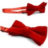 Men's Velvet Pre-tied Adjustable Length Banded Bow Tie - 2 of 4