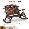 Karl Home | 47 in. Solid Wood High Back Outdoor Rocking Bench - 2 of 4