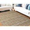 Tan and Ivory Geometric Hand Woven Area Rug - 2 of 4
