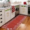 Scalloped Christmas Rug Non Slip, Washable Low Pile Non Shedding Xmas Holiday Carpet Indoor Printed Area Rug - 3 of 4