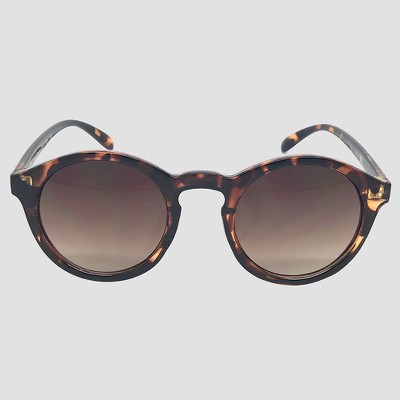 Women's Round Sunglasses - A New Day™ Brown/Leopard Print