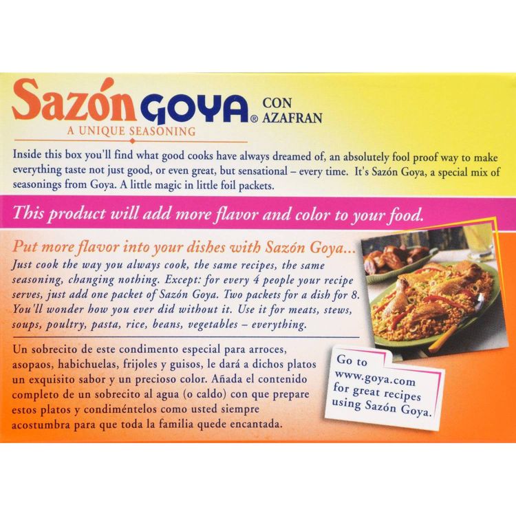 Goya Sazon con Azafran 1.41oz: Garlic, Cumin, Turmeric, Saffron, 4 of 6