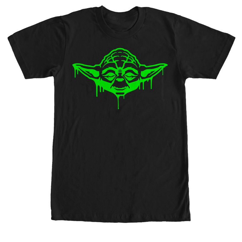 Men's Star Wars Halloween Dripping Jedi Master Yoda T-Shirt, 1 of 5