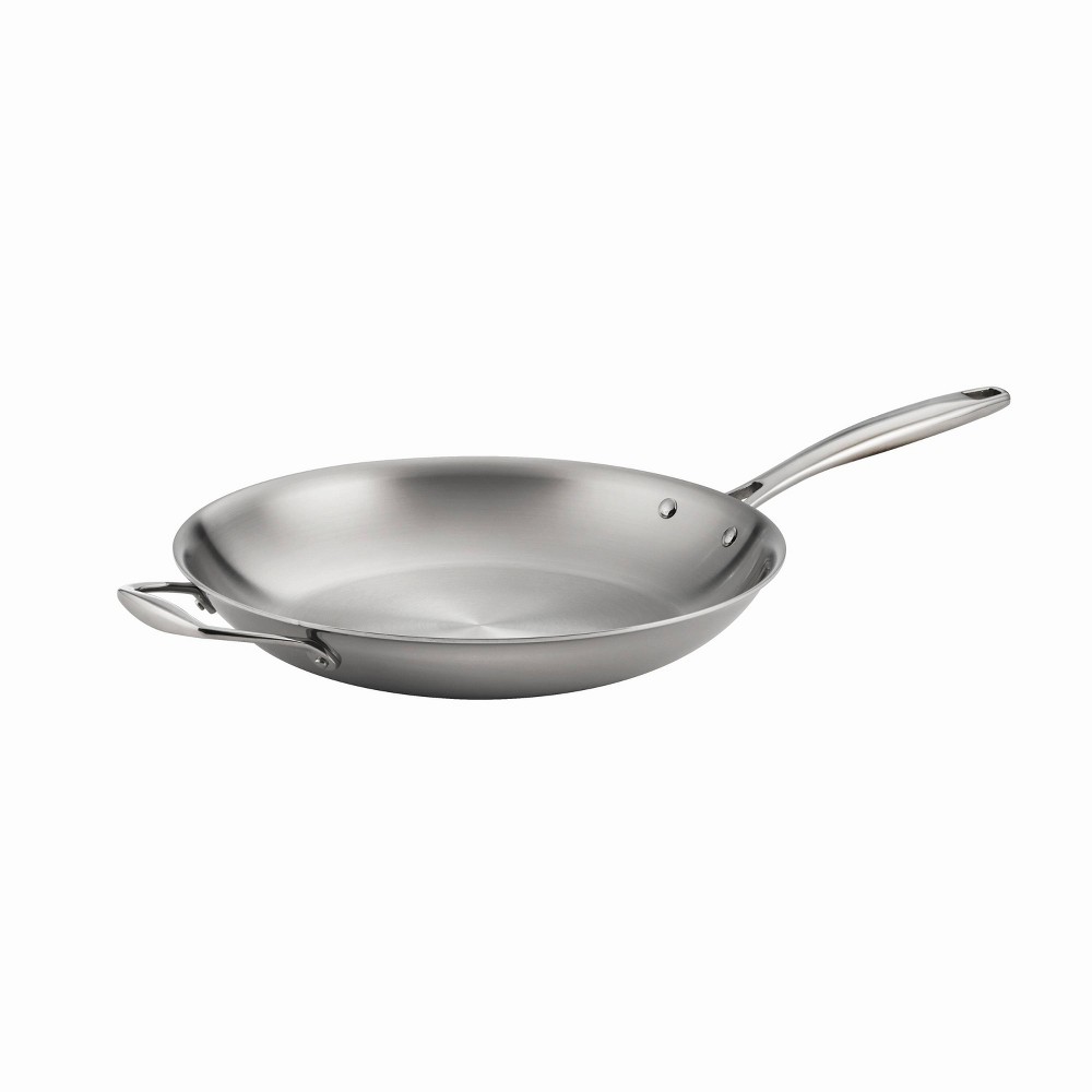 Tramontina Gourmet Tri-Ply Clad 12 Fry Pan with Helper Handle Silver