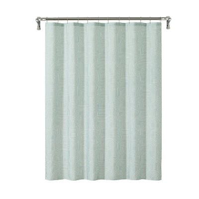 LunaLulinlk Green Arches Fabric Shower Curtain, 72" x 72"